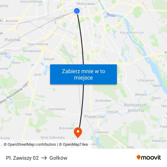 Pl. Zawiszy 02 to Gołków map
