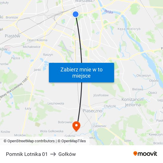 Pomnik Lotnika 01 to Gołków map