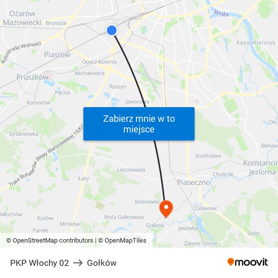 PKP Włochy 02 to Gołków map