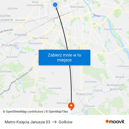 Metro Księcia Janusza 03 to Gołków map