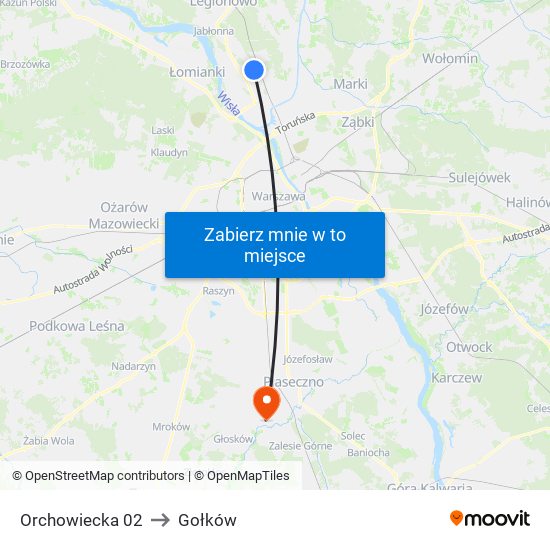 Orchowiecka 02 to Gołków map