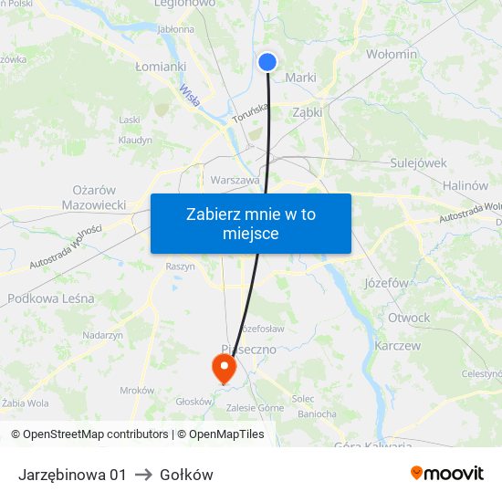 Jarzębinowa 01 to Gołków map