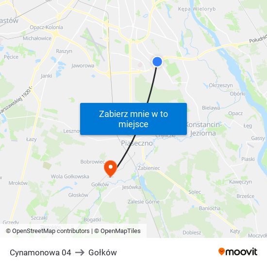 Cynamonowa 04 to Gołków map