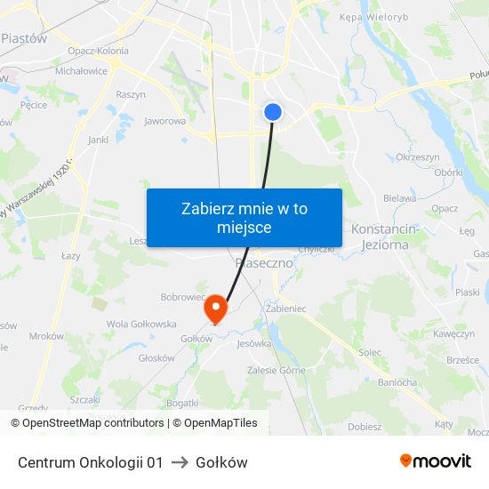 Centrum Onkologii 01 to Gołków map