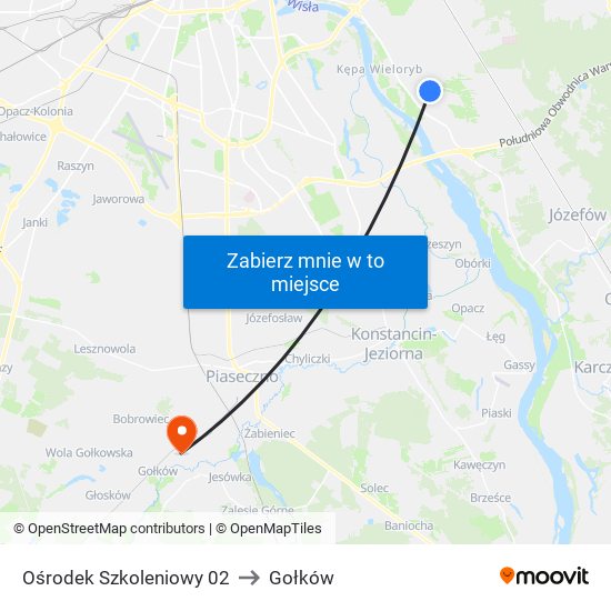 Ośrodek Szkoleniowy 02 to Gołków map