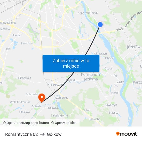 Romantyczna 02 to Gołków map