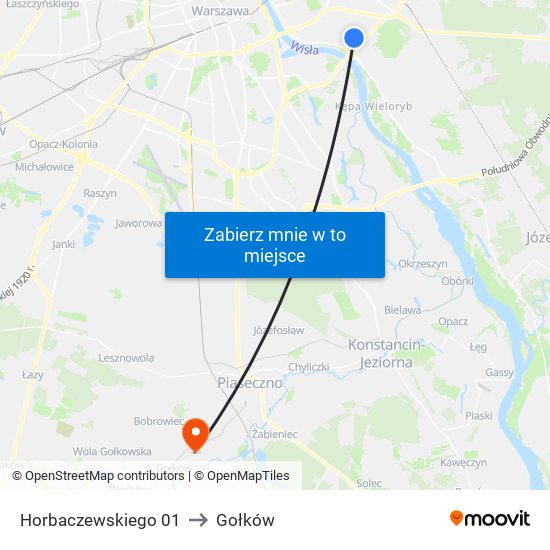 Horbaczewskiego 01 to Gołków map