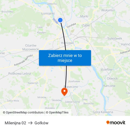 Milenijna 02 to Gołków map