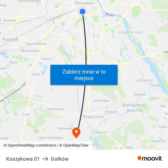 Koszykowa 01 to Gołków map