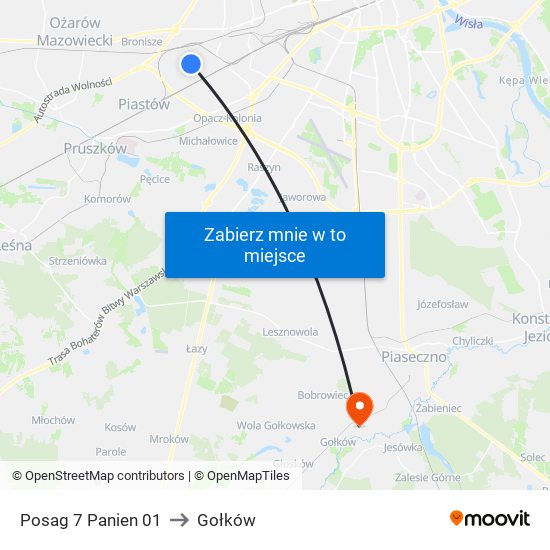 Posag 7 Panien to Gołków map