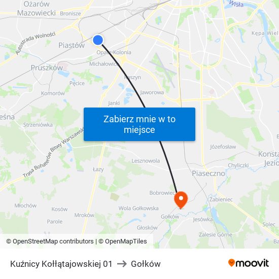 Kuźnicy Kołłątajowskiej 01 to Gołków map