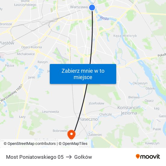 Most Poniatowskiego 05 to Gołków map