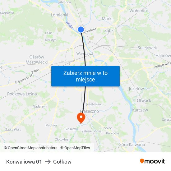 Konwaliowa 01 to Gołków map