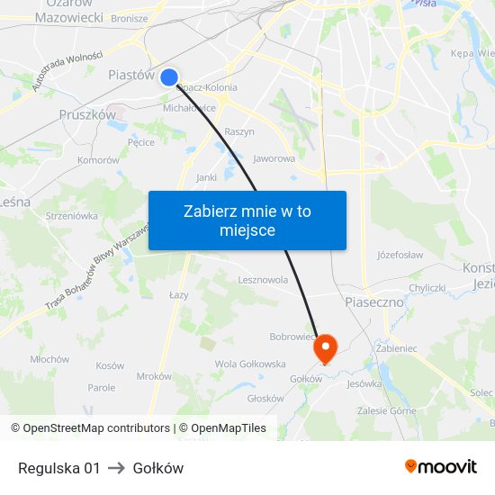 Regulska 01 to Gołków map