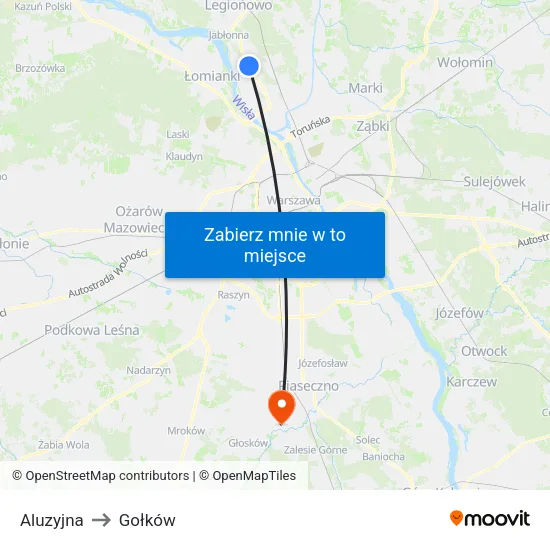 Aluzyjna to Gołków map