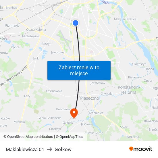 Maklakiewicza 01 to Gołków map