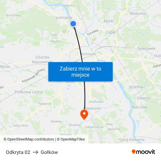 Odkryta 02 to Gołków map