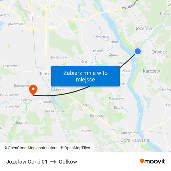 Józefów Górki 01 to Gołków map