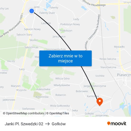 Janki Pl. Szwedzki 02 to Gołków map