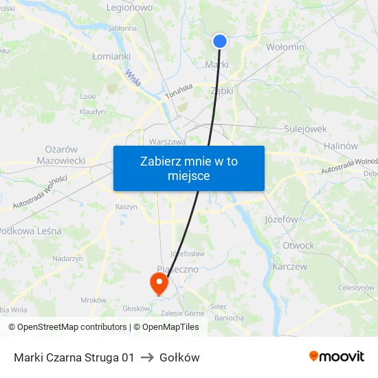 Marki Czarna Struga 01 to Gołków map