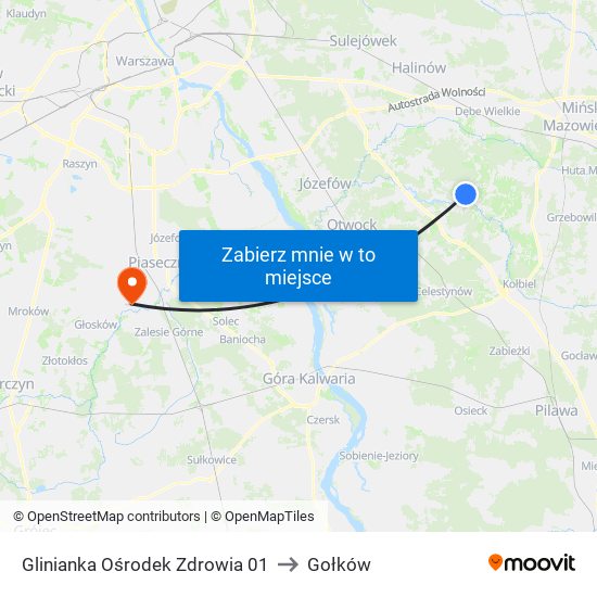 Glinianka Ośrodek Zdrowia to Gołków map