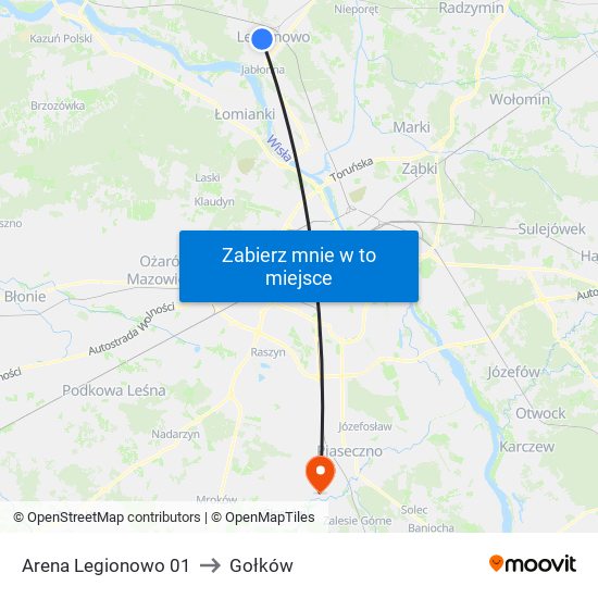 Arena Legionowo 01 to Gołków map