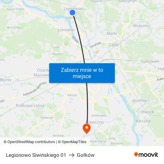 Legionowo Siwińskiego 01 to Gołków map