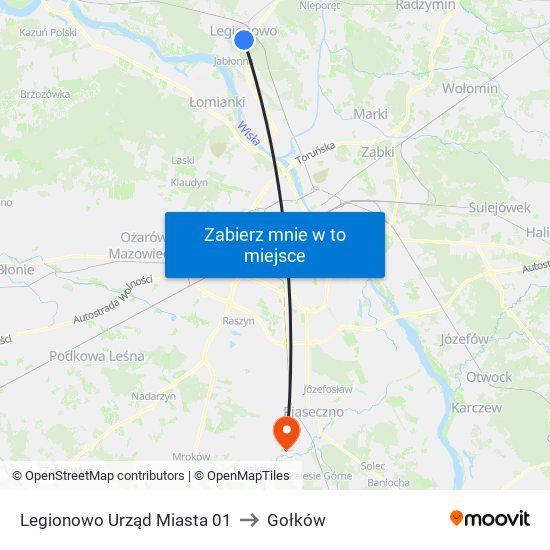 Legionowo Urząd Miasta 01 to Gołków map