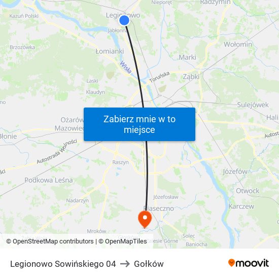 Legionowo Sowińskiego 04 to Gołków map