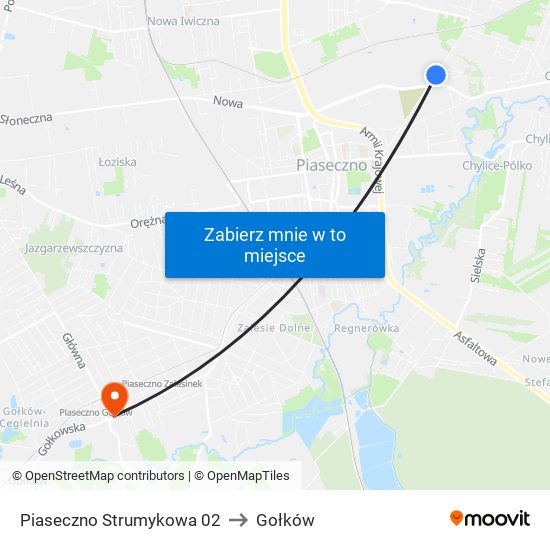 Piaseczno Strumykowa 02 to Gołków map