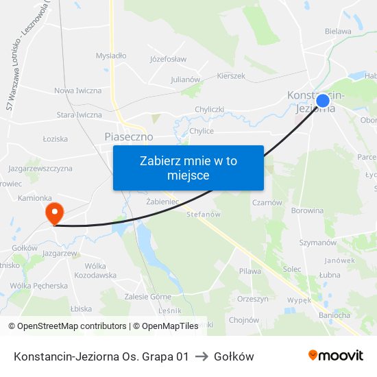 Konstancin-Jeziorna Os. Grapa 01 to Gołków map