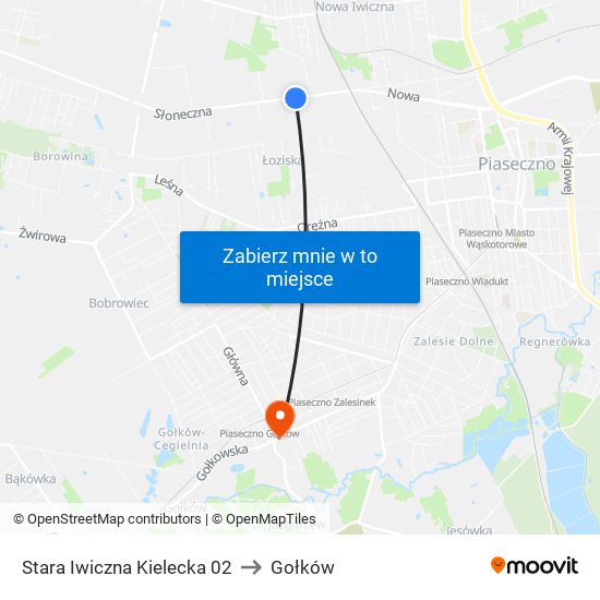 Stara Iwiczna Kielecka 02 to Gołków map