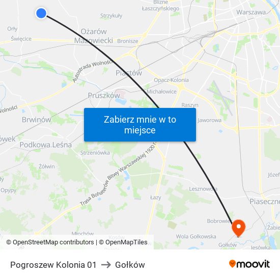 Pogroszew Kolonia 01 to Gołków map