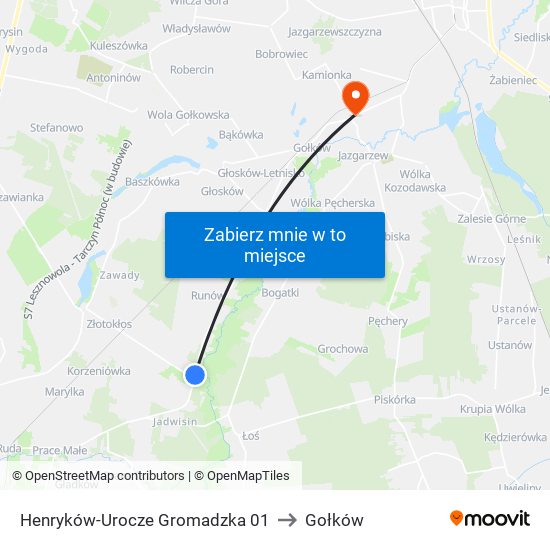 Henryków-Urocze Gromadzka 01 to Gołków map