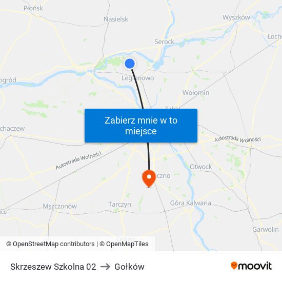 Skrzeszew Szkolna 02 to Gołków map