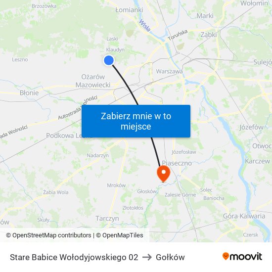 Stare Babice Wołodyjowskiego 02 to Gołków map