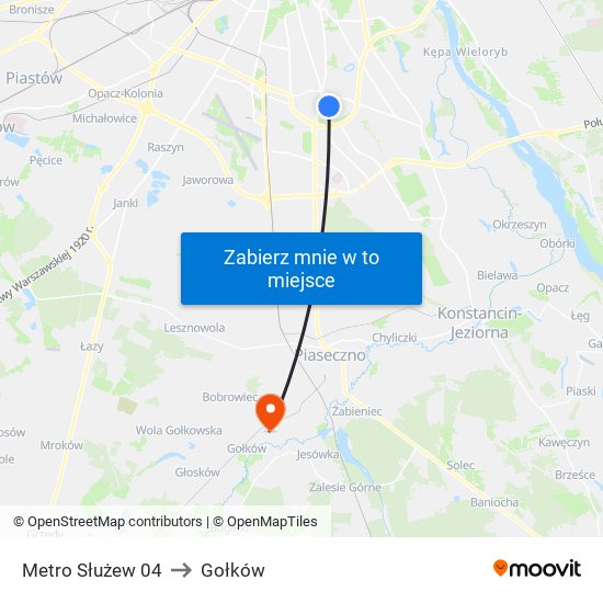 Metro Służew 04 to Gołków map