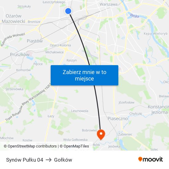 Synów Pułku 04 to Gołków map