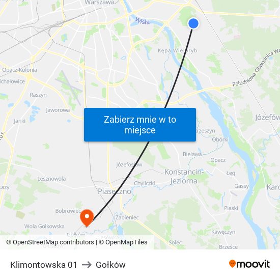 Klimontowska 01 to Gołków map