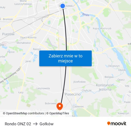 Rondo ONZ 02 to Gołków map