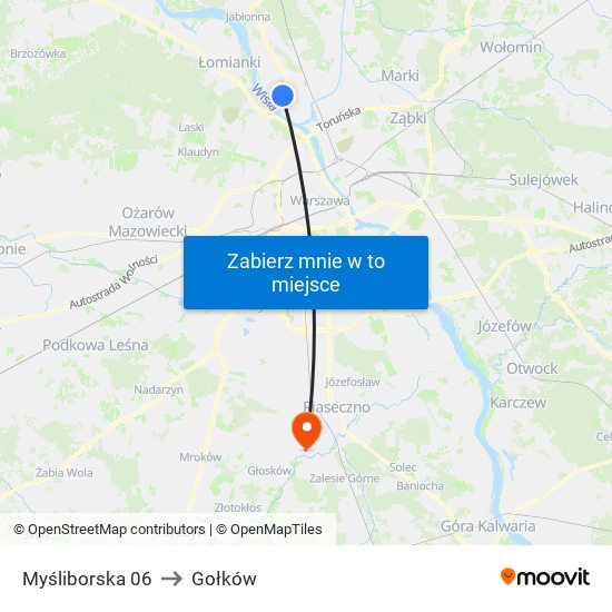 Myśliborska 06 to Gołków map