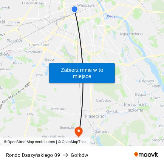 Rondo Daszyńskiego 09 to Gołków map