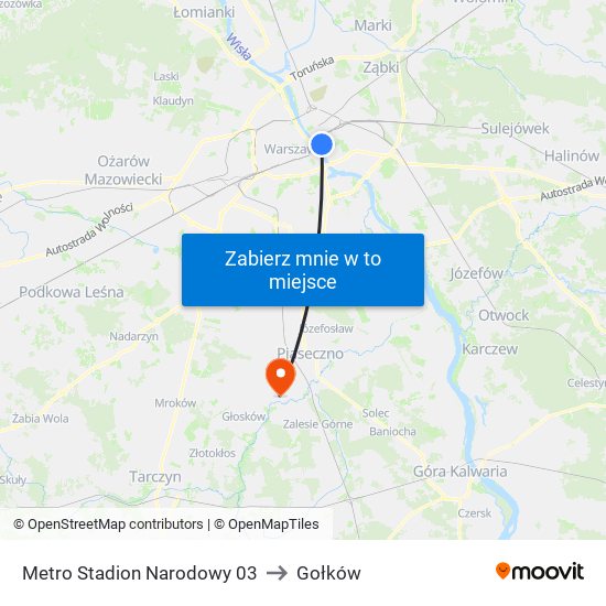 Metro Stadion Narodowy 03 to Gołków map