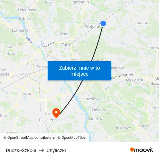Duczki - Szkoła to Chyliczki map