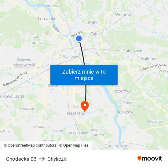 Chodecka 03 to Chyliczki map