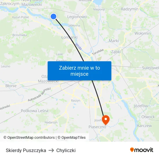 Skierdy Puszczyka to Chyliczki map