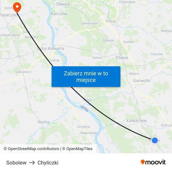 Sobolew to Chyliczki map