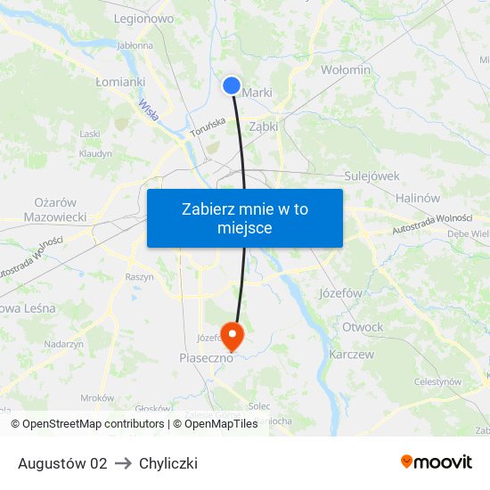 Augustów 02 to Chyliczki map