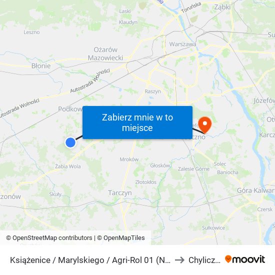 Książenice / Marylskiego / Agri-Rol 01 (Nż) to Chyliczki map