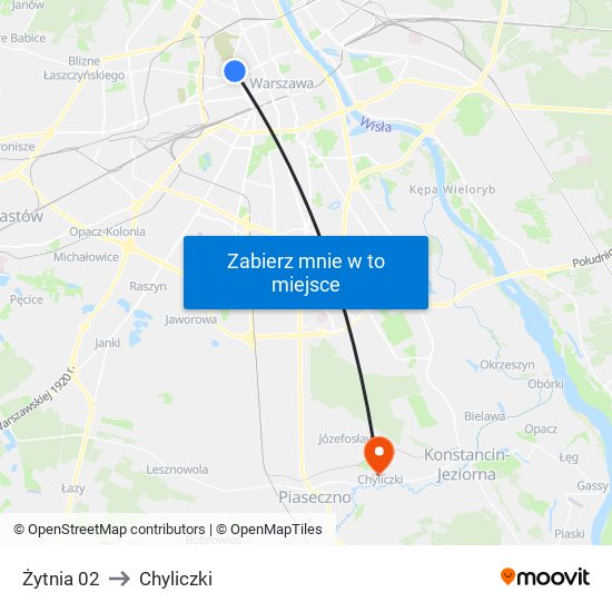 Żytnia 02 to Chyliczki map